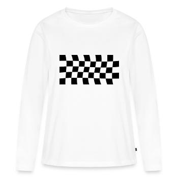 Racing flag - Women's Premium Organic Long Sleeve Shirt - white - Front - Julia (174cm)