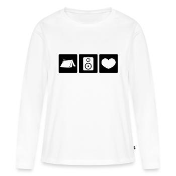 Festival - Frauen Premium Bio Langarmshirt - Weiß - Vorne - Julia (174cm)