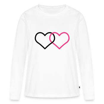 Ehe Allianzen Herz Corazone Alianzas Herz Ehe - Frauen Premium Bio Langarmshirt - Weiß - Vorne - Julia (174cm)