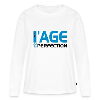 L'Age de la Perfection (2c) - Frauen Premium Bio Langarmshirt - Weiß - Vorne - Julia (174cm)