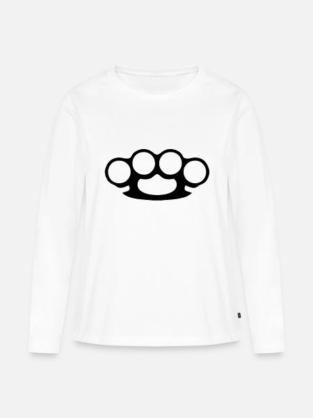 schlagring - Frauen Premium Bio Langarmshirt - Weiß