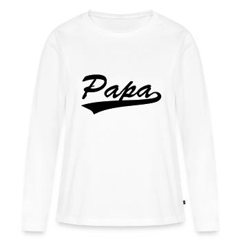 enceinte - T-shirt manches longues Premium bio Femme - blanc - Devant - Julia (174cm)