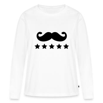 bart - Frauen Premium Bio Langarmshirt - Weiß - Vorne - Julia (174cm)