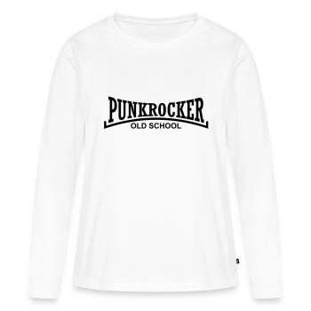 rocker punk old school - T-shirt manches longues Premium bio Femme - blanc - Devant - Julia (174cm)