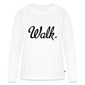 walking - Women's Premium Organic Long Sleeve Shirt - white - Front - Julia (174cm)
