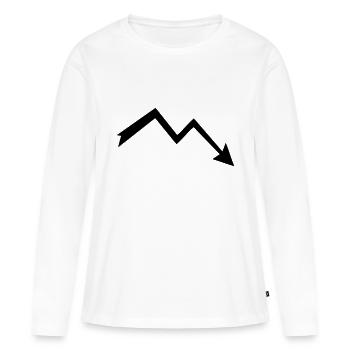 Flèche - T-shirt manches longues Premium bio Femme - blanc - Devant - Julia (174cm)