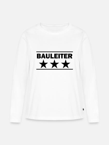 bauleiter - Frauen Premium Bio Langarmshirt - Weiß
