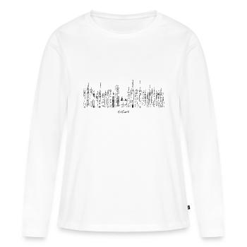 Erfurt - Frauen Premium Bio Langarmshirt - Weiß - Vorne - Julia (174cm)