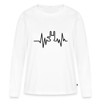 rock - Women's Premium Organic Long Sleeve Shirt - white - Front - Julia (174cm)