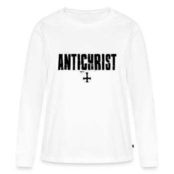 Antichrist Lucifer 666 - T-shirt manches longues Premium bio Femme - blanc - Devant - Julia (174cm)