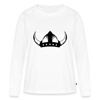 wikinger_helm_01 - Women's Premium Organic Long Sleeve Shirt - white - Front - Julia (174cm)