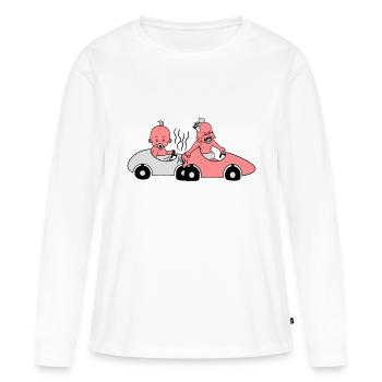 accident, accident, conduire, dommage, conduite, c - T-shirt manches longues Premium bio Femme - blanc - Devant - Julia (174cm)