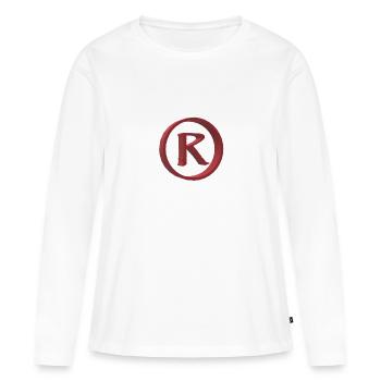 marque déposée - T-shirt manches longues Premium bio Femme - blanc - Devant - Julia (174cm)