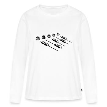 Sound Control Disco Mixer - T-shirt manches longues Premium bio Femme - blanc - Devant - Julia (174cm)