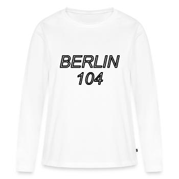 BERLIN PRENLAUER-BERG 104 - T-shirt manches longues Premium bio Femme - blanc - Devant - Julia (174cm)