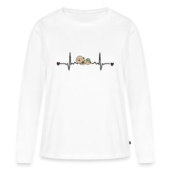 Bébé - T-shirt manches longues Premium bio Femme - blanc - Devant - Julia (174cm)