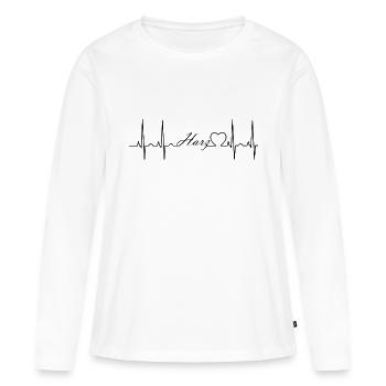 Harz - Frauen Premium Bio Langarmshirt - Weiß - Vorne - Julia (174cm)