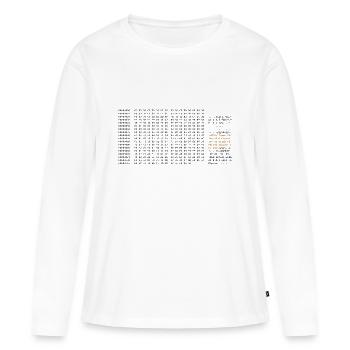 Bloc de genèse - T-shirt manches longues Premium bio Femme - blanc - Devant - Julia (174cm)