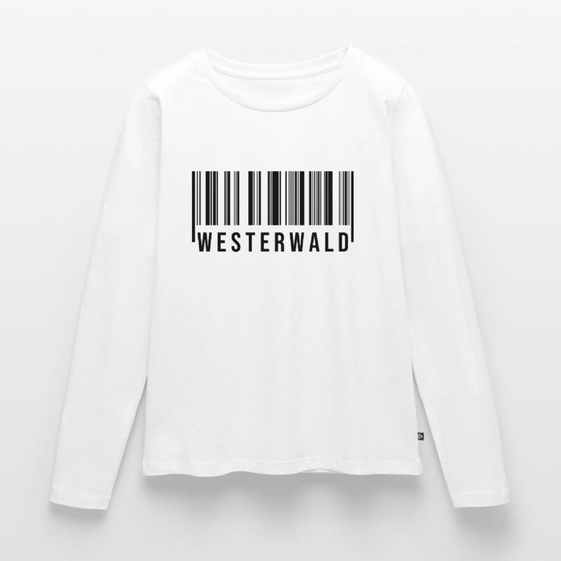 Westerwald Strichcode Frauen Premium Bio Langarmshirt