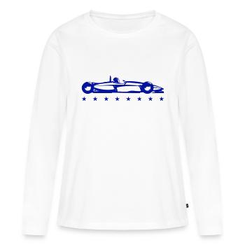 Coureur - T-shirt manches longues Premium bio Femme - blanc - Devant - Julia (174cm)