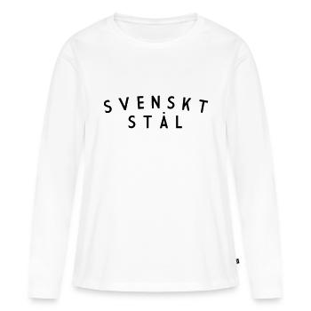 Acier suédois - T-shirt manches longues Premium bio Femme - blanc - Devant - Julia (174cm)