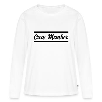 membre d’équipage - T-shirt manches longues Premium bio Femme - blanc - Devant - Julia (174cm)