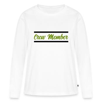 membre d’équipage - T-shirt manches longues Premium bio Femme - blanc - Devant - Julia (174cm)