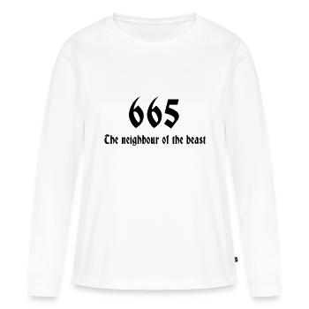 665 - T-shirt manches longues Premium bio Femme - blanc - Devant - Julia (174cm)