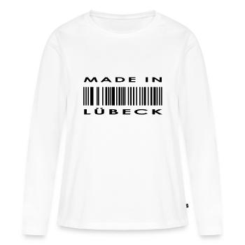 Lübeck - T-shirt manches longues Premium bio Femme - blanc - Devant - Julia (174cm)