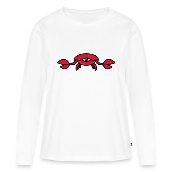 underwater_crab_3c - T-shirt manches longues Premium bio Femme - blanc - Devant - Julia (174cm)