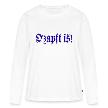 O zapft est! - T-shirt manches longues Premium bio Femme - blanc - Devant - Julia (174cm)