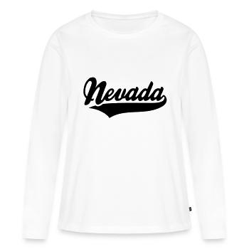 Nevada - T-shirt manches longues Premium bio Femme - blanc - Devant - Julia (174cm)