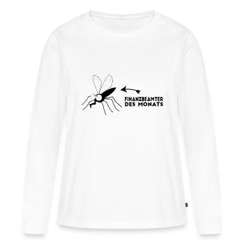 Finanzbeamter des Monats - Stechmücke - Blutsauger - Frauen Premium Bio Langarmshirt - Weiß - Vorne - Julia (174cm)