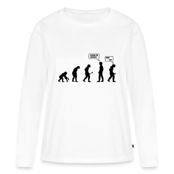 Swag Yolo Evolution - Frauen Premium Bio Langarmshirt - Weiß - Vorne - Julia (174cm)