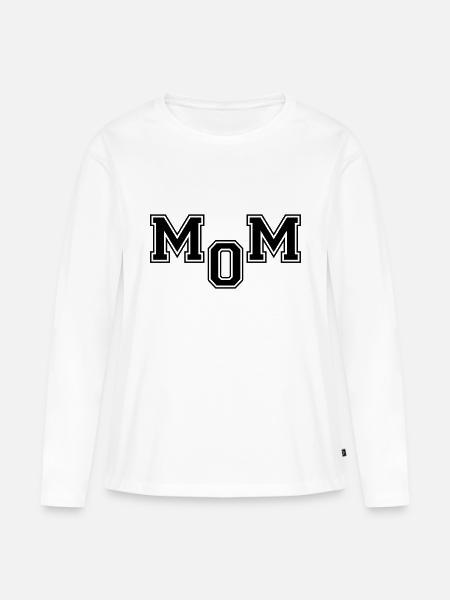 Mom - Frauen Premium Bio Langarmshirt - Weiß