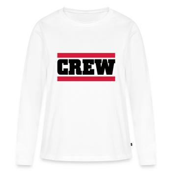 crew - T-shirt manches longues Premium bio Femme - blanc - Devant - Julia (174cm)
