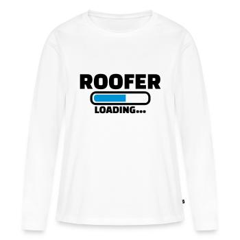 Couvreur - T-shirt manches longues Premium bio Femme - blanc - Devant - Julia (174cm)