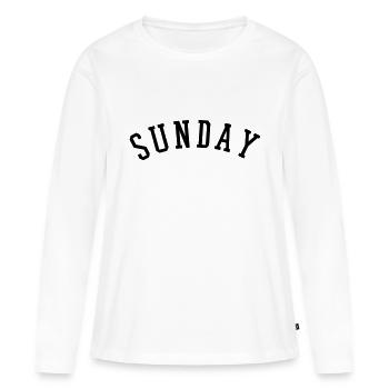 Sunday - Women's Premium Organic Long Sleeve Shirt - white - Front - Julia (174cm)