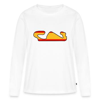 Piste de course en Espagne - T-shirt manches longues Premium bio Femme - blanc - Devant - Julia (174cm)