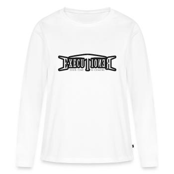 Bourreau - T-shirt manches longues Premium bio Femme - blanc - Devant - Julia (174cm)