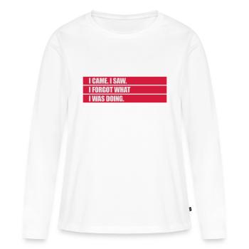 Je suis venu voir oublier - T-shirt manches longues Premium bio Femme - blanc - Devant - Julia (174cm)