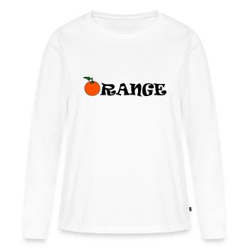 Orange - T-shirt manches longues Premium bio Femme - blanc - Devant - Julia (174cm)
