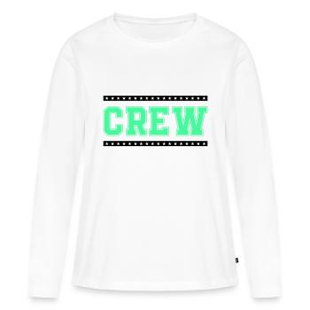 Équipage - T-shirt manches longues Premium bio Femme - blanc - Devant - Julia (174cm)