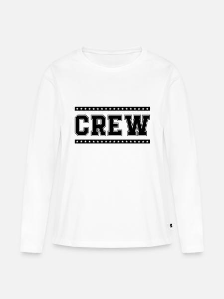 Crew - Frauen Premium Bio Langarmshirt - Weiß