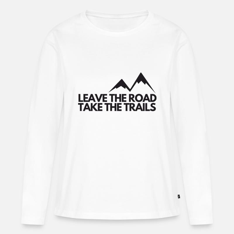 Trails - Frauen Premium Bio Langarmshirt - Weiß