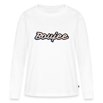 Boujee Trendige Wörter Slang Typografie Design - Frauen Premium Bio Langarmshirt - Weiß - Vorne - Julia (174cm)