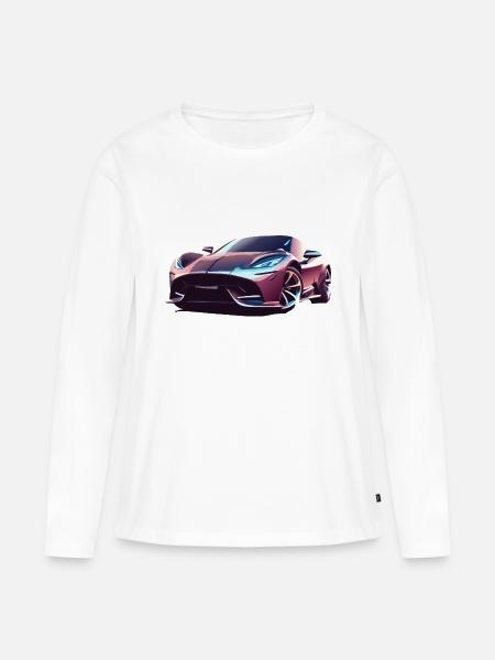 Chrom Sportwagen - Frauen Premium Bio Langarmshirt - Weiß