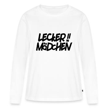 Fille délicieuse, eau de Cologne, moderne - T-shirt manches longues Premium bio Femme - blanc - Devant - Julia (174cm)