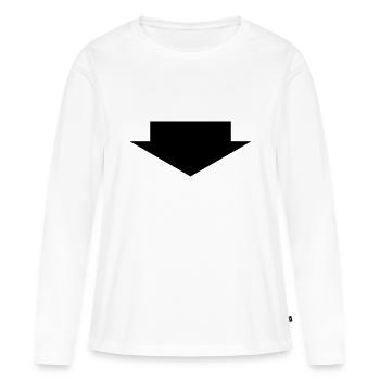 Pfeil - Frauen Premium Bio Langarmshirt - Weiß - Vorne - Julia (174cm)