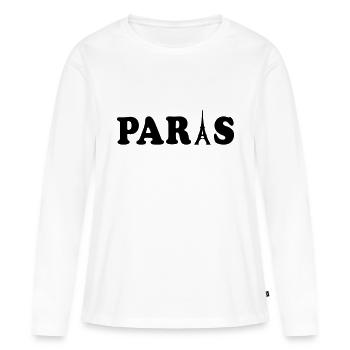 paris eiffelturm - Frauen Premium Bio Langarmshirt - Weiß - Vorne - Julia (174cm)
